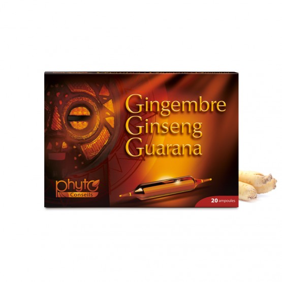 Ampoules Gingembre, Ginseng & Guarana cure antifatigue sexuelle PONROY